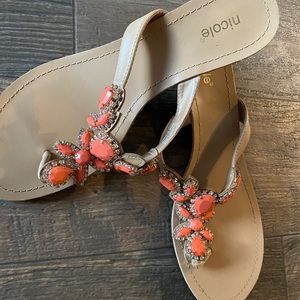 coral stone sandals